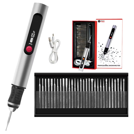 32PCS Cordless Electric Engraving Pen Kit - Versatile USB Polisher for Metal, Glass, and Nail Art